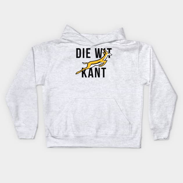 Die Wit Kant - Springboks Kids Hoodie by Arend Studios